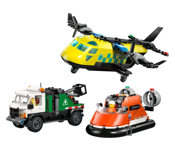 LEGO CITY 60505 Zestaw z samolotem, ciężarówką i poduszkowcem - 1473522 - zdjęcie 3